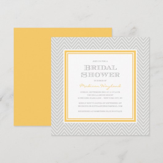 CHIC CHEVRON | BRIDAL SHOWER INVITATION KAART (Voorkant / Achterkant)