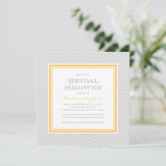 CHIC CHEVRON | BRIDAL SHOWER INVITATION KAART (Staand voorkant)