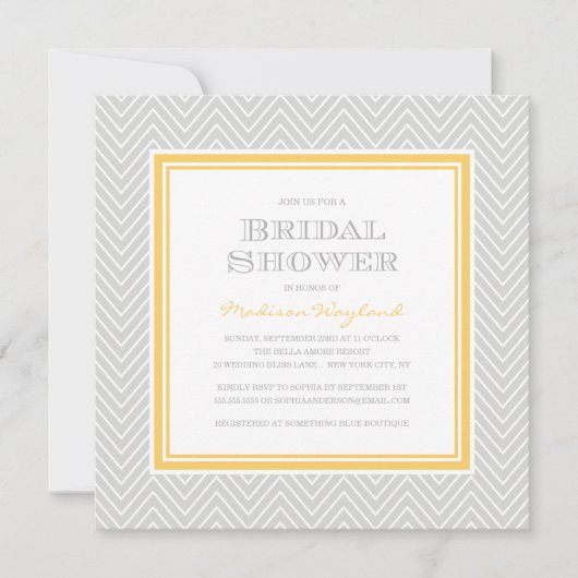CHIC CHEVRON | BRIDAL SHOWER INVITATION KAART (Voorkant)