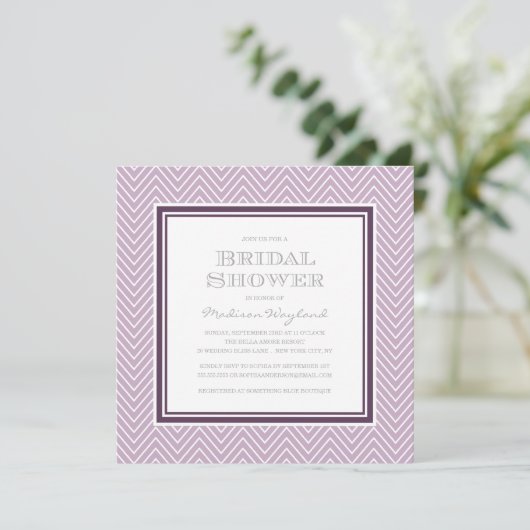 CHIC CHEVRON | BRIDAL SHOWER INVITATION KAART (Staand voorkant)