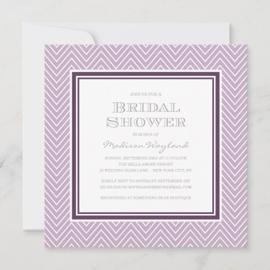 CHIC CHEVRON | BRIDAL SHOWER INVITATION KAART (Voorkant)