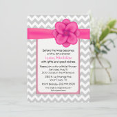 Chic Chevron Bridal Shower Kaart (Staand voorkant)