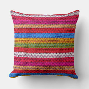 Chic Chevron Burlap Rustic #20 Kussen