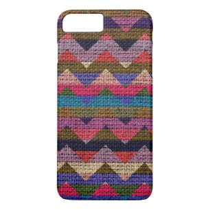 Chic Chevron Burlap Rustic #32 iPhone 8/7 Plus Hoesje