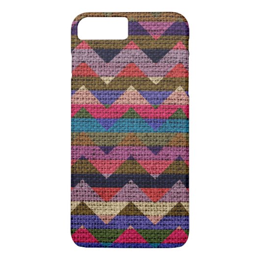Chic Chevron Burlap Rustic #32 Case-Mate iPhone Case (Achterkant)