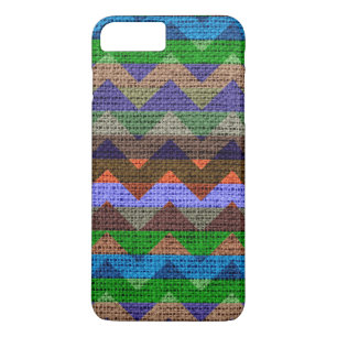 Chic Chevron Burlap Rustic #33 iPhone 8/7 Plus Hoesje