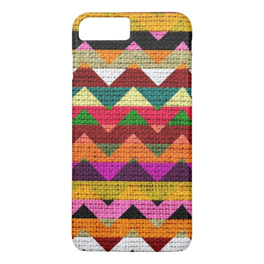 Chic Chevron Burlap Rustic #37 Case-Mate iPhone Case (Achterkant)