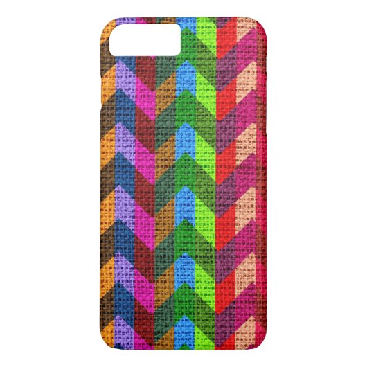 Chic Chevron Burlap Rustic #43 Case-Mate iPhone Case (Achterkant)