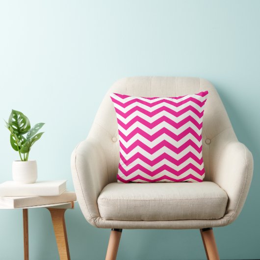 Chic Chevron | fuschia Kussen (Stoel)