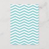 Chic Chevron Info Wedding Directions | blauwgroen Informatiekaartje (Achterkant)