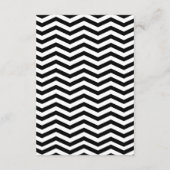 Chic Chevron Info Wedding Directions | zwart Informatiekaartje (Achterkant)