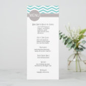Chic Chevron menu | blauwgroen (Staand voorkant)