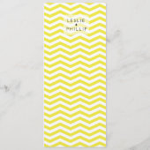 Chic Chevron menu | geel (Achterkant)
