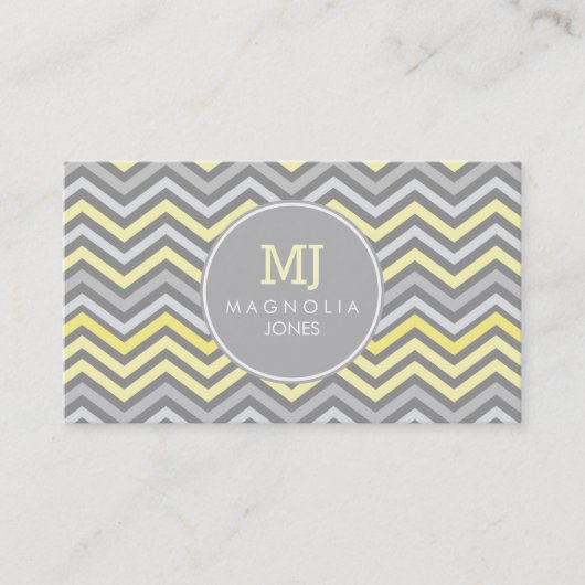 Chic Chevron Modern Professional Visitekaartje (Voorkant)