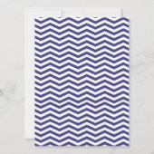 Chic Chevron Monogram | marineweddenschap Kaart (Achterkant)