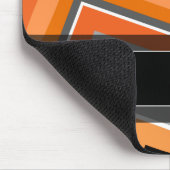 Chic Chevron Pattern Black Grey Oranje Monogram Muismat (Hoek)