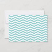 Chic Chevron RSVP | blauwgroen Kaartje (Achterkant)