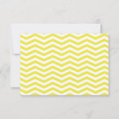 Chic Chevron RSVP | geel Kaartje (Achterkant)