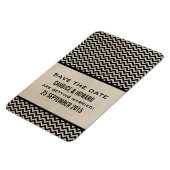 Chic Chevron Save the Date Magnet, Ebony Magneet (Linkerzijde)