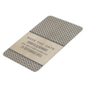 Chic Chevron Save the Date Magnet, Grey Magneet (Linkerzijde)