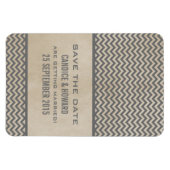 Chic Chevron Save the Date Magnet, Grey Magneet (Horizontaal)