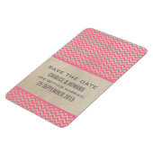 Chic Chevron Save the Date Magnet, Pink Magneet (Linkerzijde)