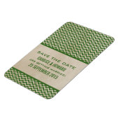 Chic Chevron sparen de Magnet van de Datum, Groen Magneet (Linkerzijde)