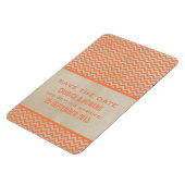 Chic Chevron sparen de Magnet van de Datum, Oranje Magneet (Linkerzijde)