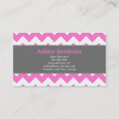 Chic Chevron Stripes Visitekaartje (Achterkant)