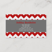 Chic Chevron Stripes Visitekaartje (Achterkant)