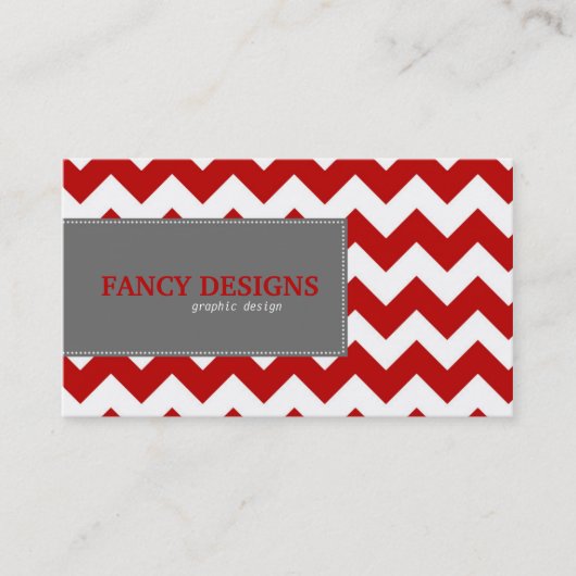 Chic Chevron Stripes Visitekaartje (Voorkant)