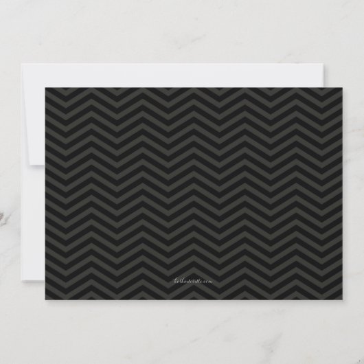 Chic Chevron Wedding Rehearsal & Dinner Invitation Kaart (Achterkant)