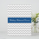 Chic Chevron Wedding Rehearsal Dinner Invite Kaart (Staand voorkant)