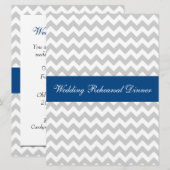 Chic Chevron Wedding Rehearsal Dinner Invite Kaart (Voorkant / Achterkant)