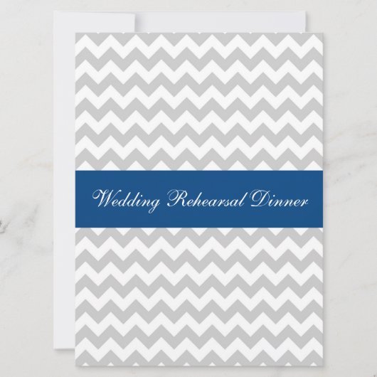 Chic Chevron Wedding Rehearsal Dinner Invite Kaart (Voorkant)