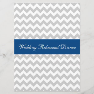 Chic Chevron Wedding Rehearsal Dinner Invite Kaart