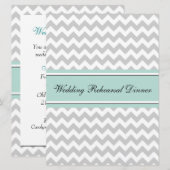 Chic Chevron Wedding Rehearsal Dinner Invite Kaart (Voorkant / Achterkant)