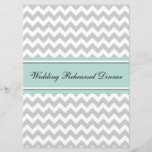 Chic Chevron Wedding Rehearsal Dinner Invite Kaart