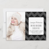 Chic Chevron Zigzag 2 Afstuderen Aankondiging (Voorkant)