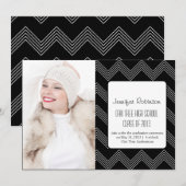 Chic Chevron Zigzag 2 Afstuderen Aankondiging (Voorkant / Achterkant)