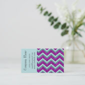 Chic Chevron ZigZag Pattern Visitekaartje (Staand voorkant)