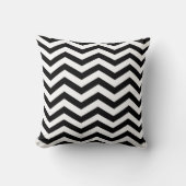Chic Chevron | zwart-wit Kussen (Voorkant)