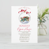 Chic Christmas Ball Holiday Open House  Kaart (Staand voorkant)