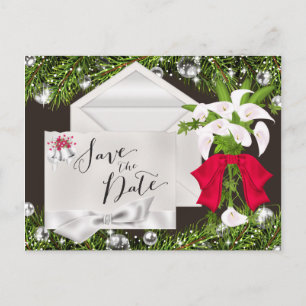 Chic Christmas Bewaar de datum Aankondigingskaart