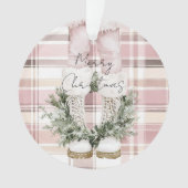 Chic Christmas Blush Pink Legs Laarzen Ornament (voorkant)