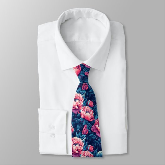 Chic Christmas Gift For Men Peonies Stropdas (Gebonden)