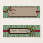Chic Christmas Gift Label Mini Visitekaartjes (Voorkant /achterkant)