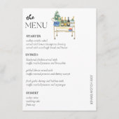 Chic Christmas Holiday Bar Winkelwagen Diner Feest Menu (Voorkant)