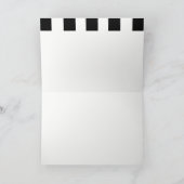 CHIC CHRISTMAS KAART_PEACE AND JOY STRIPES FEESTDAGEN KAART (Binnen)