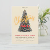 Chic Christmas Party Uitnodiging - Feestelijke boo (Staand voorkant)
